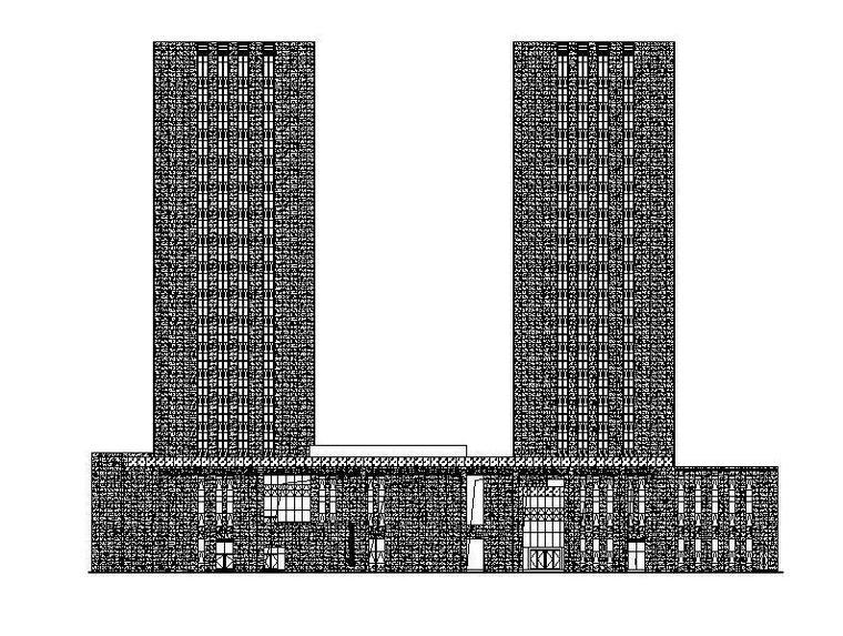 [合集]3套现代风格大型办公楼建筑幕墙施工图-3套现代风格大型办公楼建筑立面图