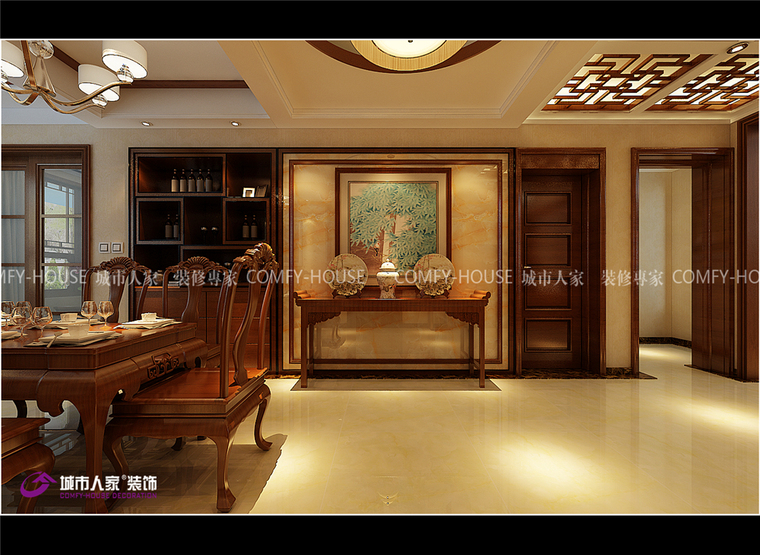 现代两室装修效果图资料下载-章丘金如意现代简约装修效果图