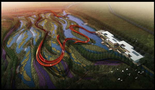 道路湿地公园资料下载-[贵州]“水舞钢城”湿地公园景观设计方案（方案+施工图+实景图）