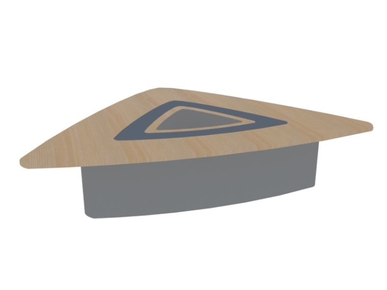 三角形屋架现场图资料下载-三角形会议桌3D模型下载