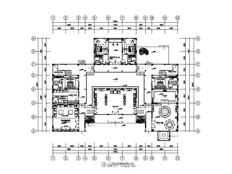 两层别墅整套图纸资料下载-中式风格整套别墅设计CAD施工图（含效果图）