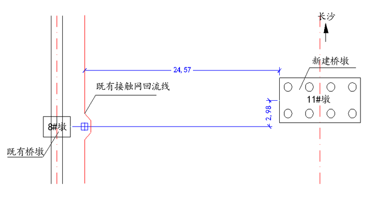 【中铁】某特大桥既有线安全防护方案（共90页）-临近营业线桥梁典型墩平面图