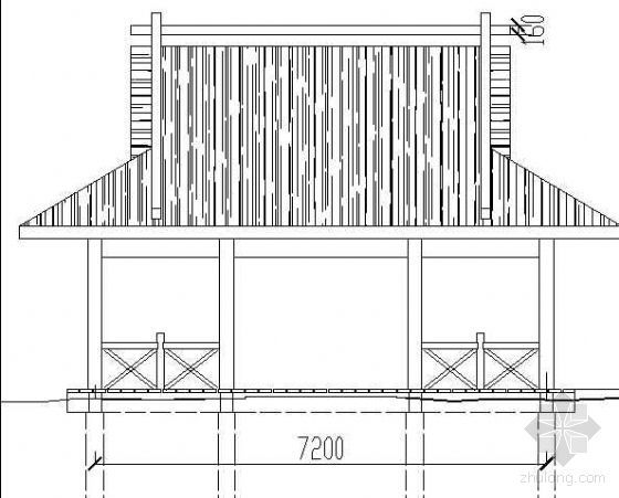 亭子廊架木平台资料下载-某亭子祥图