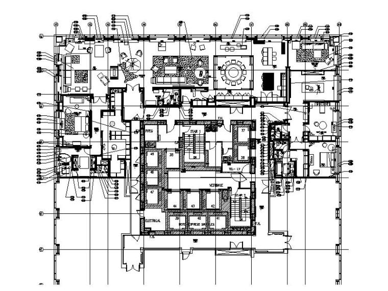 多功能房装修资料下载-[北京]现代简约豪华多功能公寓室内设计施工图（含效果图）