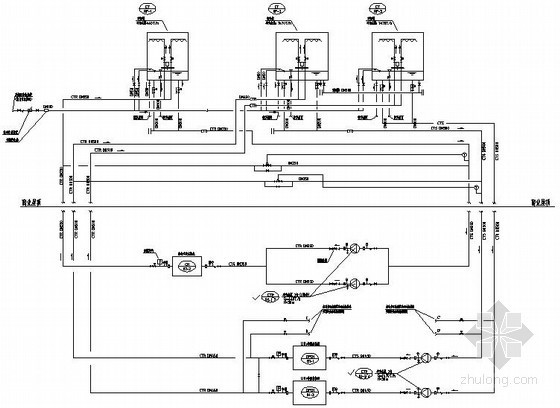 [天津]地标性购物中心暖通空调系统全套施工图（140张 含负荷计算书）-空调冷却水系统图