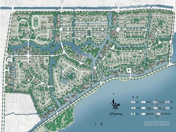高档居住区规划总平图手绘资料下载-[苏州]滨湖自然生态精品居住区景观设计方案