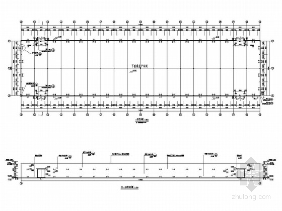30米跨度门式钢架施工图资料下载-[云南]下饭菜生产车间结构施工图（门式刚架结构 含建筑图）