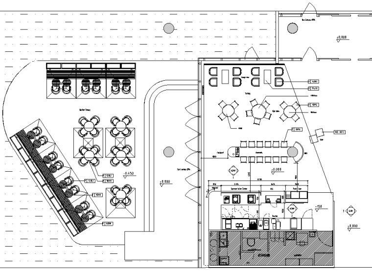 雅居乐滨江国际的居住空间资料下载-[星巴克]杭州滨江阿里巴巴店丨CAD施工图丨