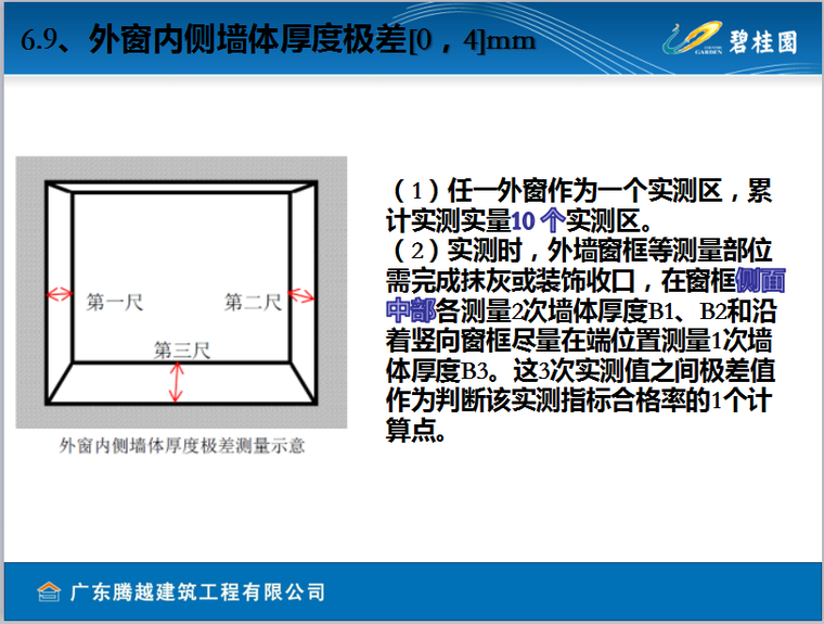 内外墙抹灰技术交底（48页，图文详细）-外窗内侧墙体厚度极差[0，4]mm