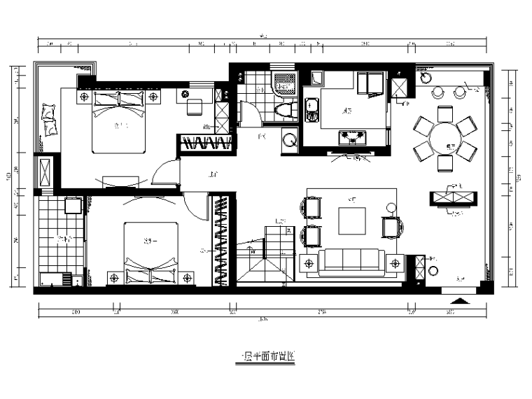 新中式客餐厅效果图片资料下载-[福建]新中式风格别墅设计施工图（含效果图）