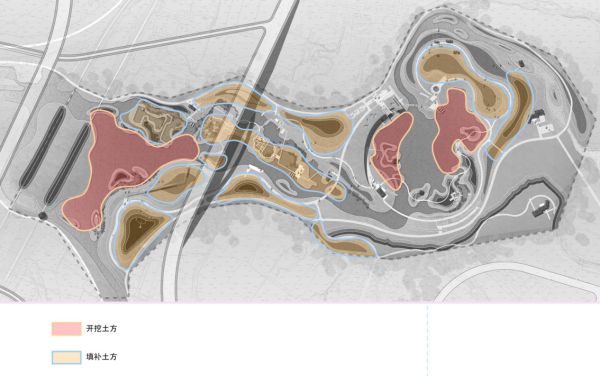 [山西]生态水岛湿地公园景观规划设计方案-土方平衡策略