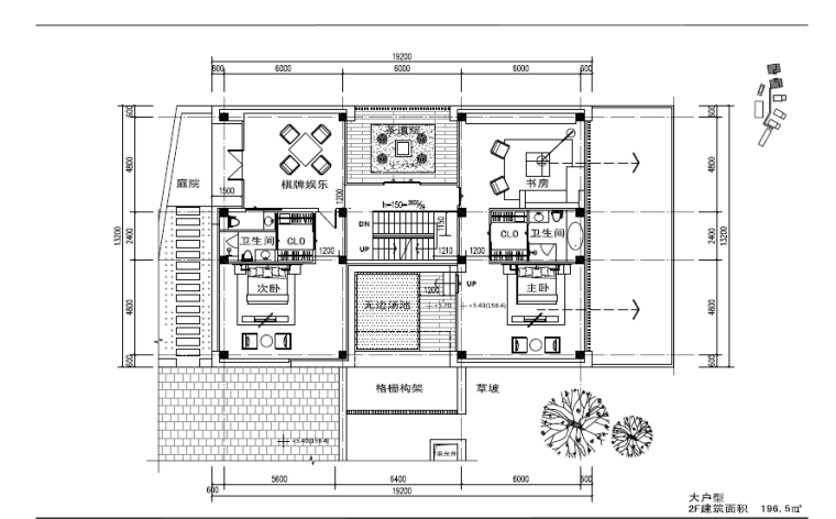 [浙江]宁海森林温泉度假区酒店建筑方案设计-大户型建筑面积