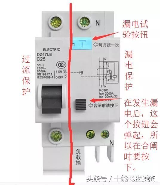 电灯开关接线资料下载-家用漏电开关跳闸最简单的检修方法