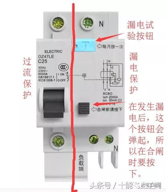 插座带开关接线图资料下载-家用漏电开关跳闸最简单的检修方法