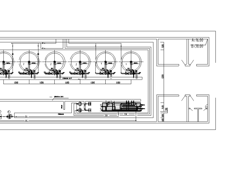 尾水人工湿地cad资料下载-某化水站水处理施工图纸（CAD）