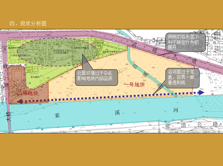 [湖南]武陵源索溪古街方案设计-现状分析图