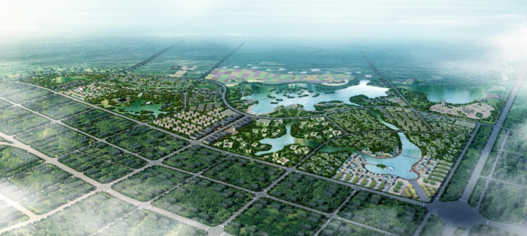 度假区总平面资料下载-成都市凤凰湖国际生态湿地度假区规划