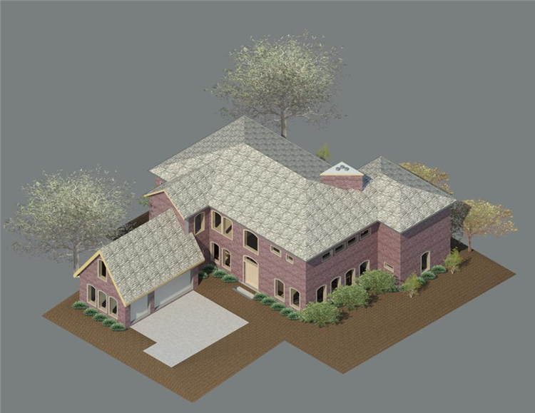 独栋住宅别墅风格资料下载-BIM模型-revit模型-独栋别墅住宅