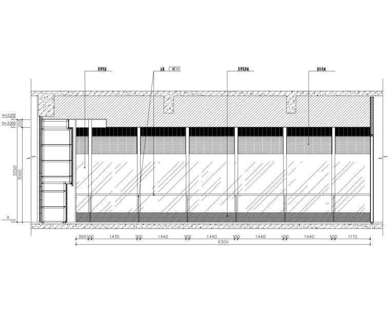 [江西]某建设工程有限公司办公室全套设计资料-13层走廊立面3