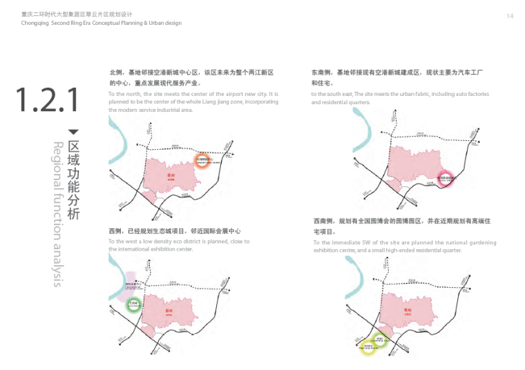 [重庆]二环时代大型聚居区翠云片区住宅规划设计方案文本-区域功能分析
