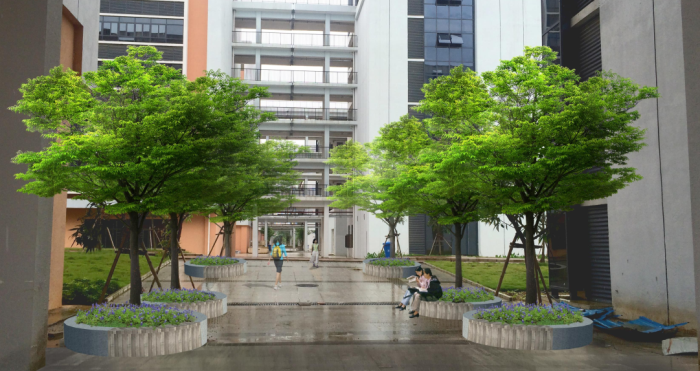 [广西]生态动感绿色大学校园景观规划设计方案（2016最新）-思齐园景观效果图