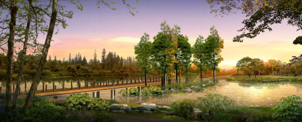 湿地公园景观桥设计资料下载-[江苏]生态农庄湿地公园景观设计方案（附部分施工图+实景图）