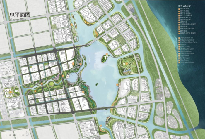 [浙江]360°环湖佛道文化生态海绵城市景观设计方案（2016最新）-总平面图