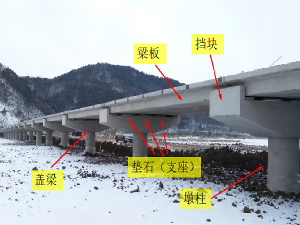 亭子部位结构名称资料下载-桥梁基础知识PPT课件（以秀湖人行桥和中德大街细河桥为例）