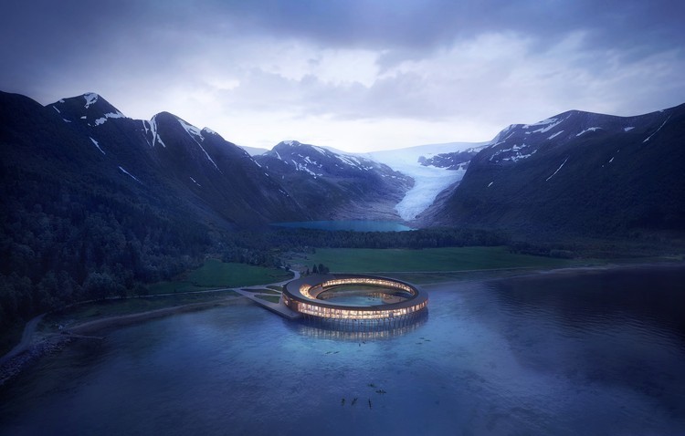 能源建筑竞赛资料下载-北极圈概念酒店建筑方案
