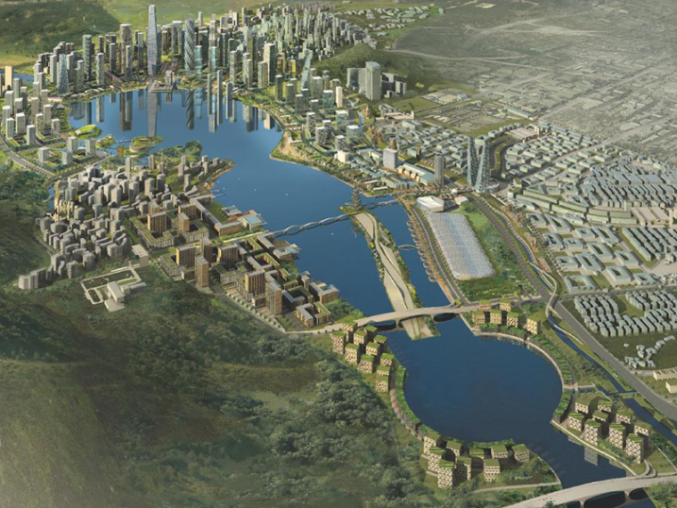 杭州西湖区居住区资料下载-[长沙]KPF梅西湖区域城市规划设计方案文本