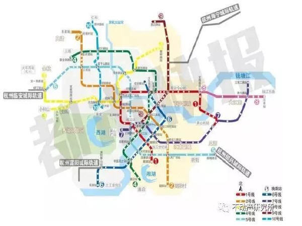 杭州地铁2号资料下载-杭州地铁1-10号线建设时序