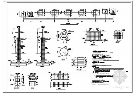 住宅小区大门结构设计资料下载-某产业园大门结构设计图