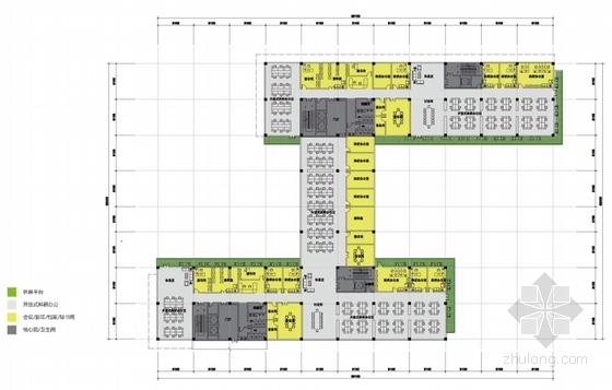 [四川]现代风格高层科研办公楼建筑设计方案文本-现代风格高层科研办公楼建筑设计平面图