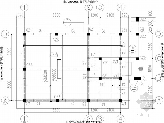 单层附属建筑图资料下载-6.6米X10米单层砌体结构施工图