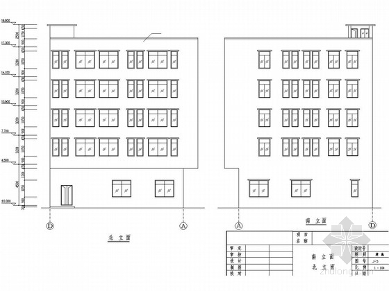 3层框架结构商铺建筑图资料下载-[广州]五层框架结构公馆结构图（含建筑图）
