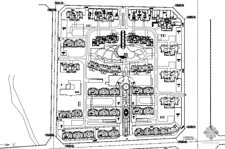 建筑小区室外给排水施工图资料下载-六安某小区室外给排水总平面施工图