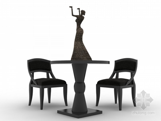 休闲桌椅下载资料下载-休闲桌椅组合3d模型下载