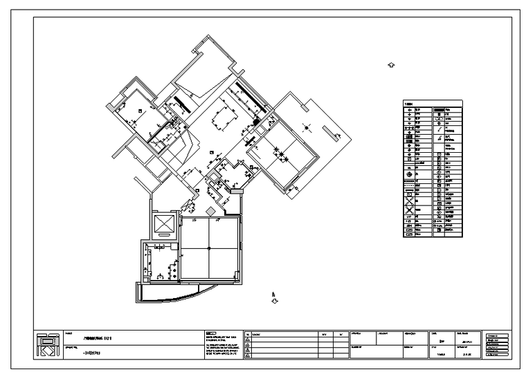 广州凯旋新世界复式户型样板间室内设计施工图-天花尺寸图