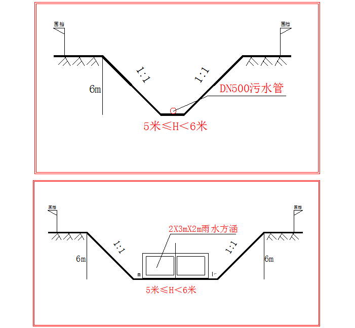 土方开挖断面图的画法图片