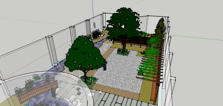 楼梯休憩景观设计资料下载-庭院景观设计