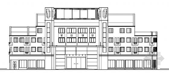 四层四千平建筑施工图资料下载-某四层酒店建筑施工图