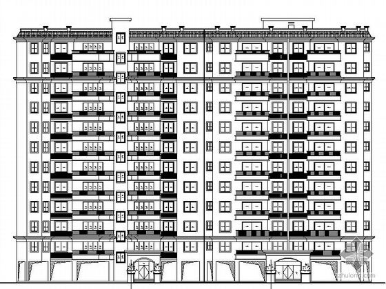 八户高层住宅资料下载-[赣州]某十一层小高层住宅建筑施工图（8号楼）