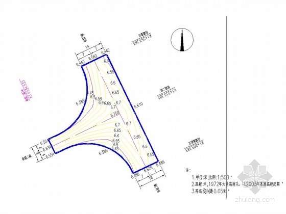 30m宽城市次干路工程全套施工图（28张）-竖向设计 