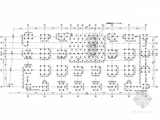 [山西]物流园两栋22层框剪配送中心结构施工图-PHC桩平面布置图 