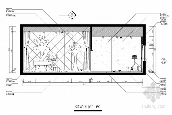 [温州]大型综合音乐培训艺术学校室内施工图 立面图 