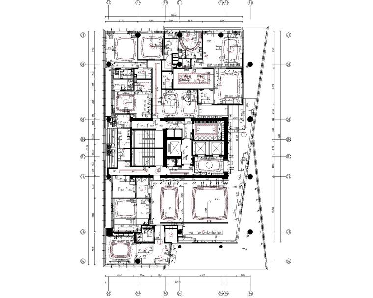 [HID+DIA]深圳湾1号-豪华四居室样板间室内装修设计施工图+效果图-4T2样板房灯具定位图