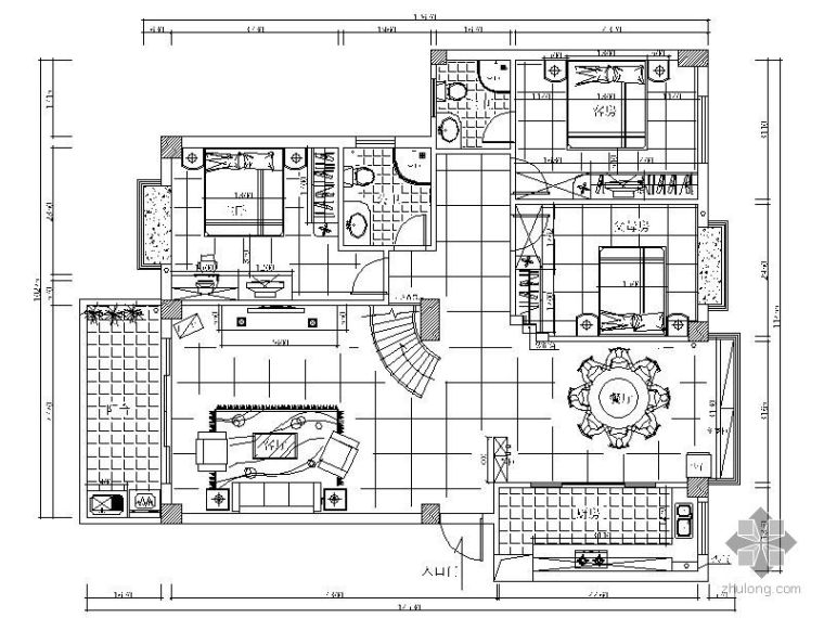 楼中楼住宅装修设计图资料下载-[厦门]楼中楼设计方案（含效果）Ⅱ