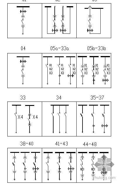 常用低压开关柜全套图纸- 