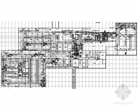 [陕西]世界500强企业厂房通风空调系统设计施工图（大院作品 详图多）-空调通风平面图 