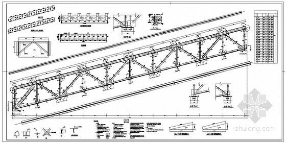 30m跨排架结构资料下载-某30m跨皮带廊节点详图